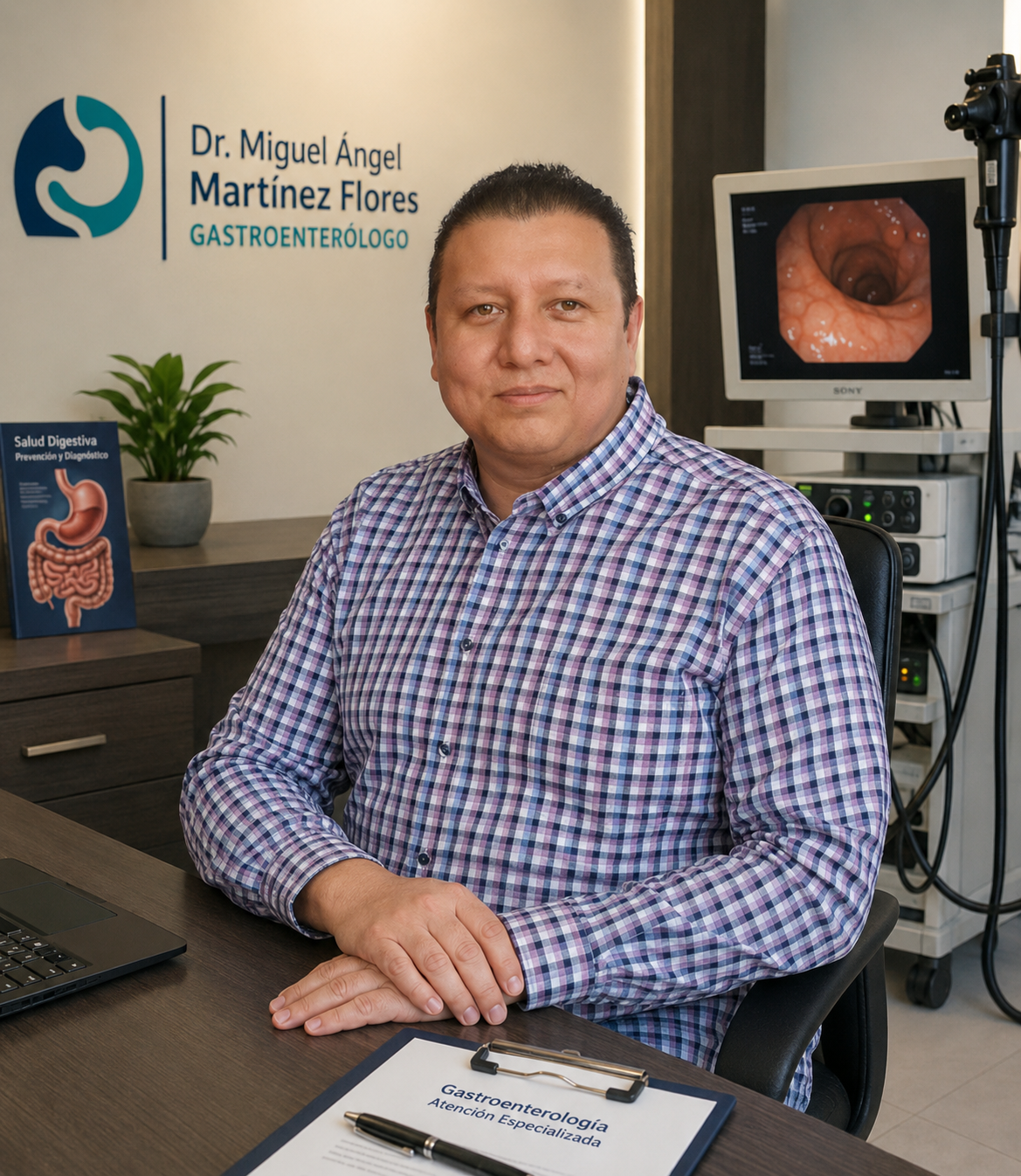 Dr. Martínez Flores en consultorio